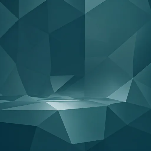 Fundo geométrico abstrato em tons de azul-petróleo, identidade visual da ID Store